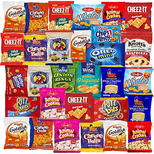image for Blue Ribbon Care Package Gift Box Cookies and Crackers (Count 30) - Fo