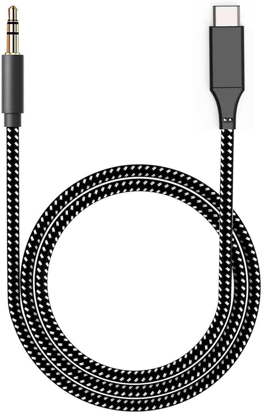 Aux to USB C, USB C to Aux Cable for Samsung S20 for Car Usb C to 3.5mm Jack Audio adapter Compatible with iPhone 15 Pro Max, Samsung S21 Ultra S20 Ultra Note 20 10 Plus for Car Stereo(Black)