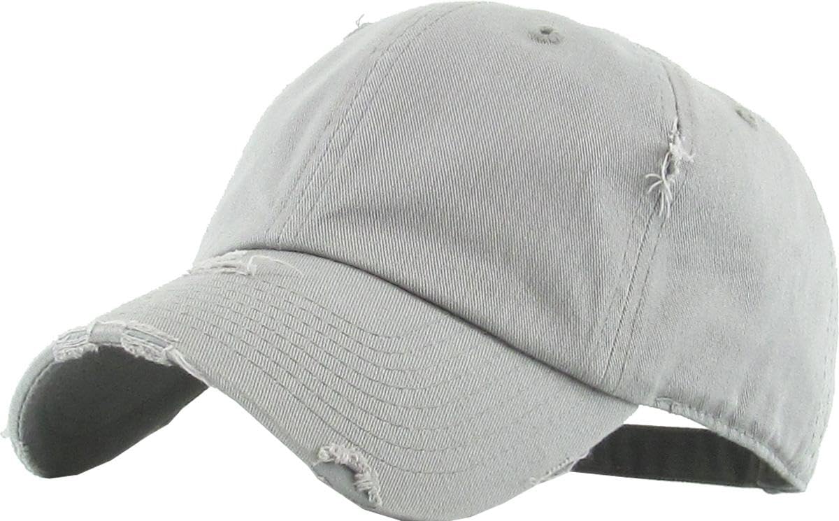 KBETHOS Vintage Washed Distressed Cotton Dad Hat Baseball Cap Adjustable Polo Trucker Unisex Style Headwear