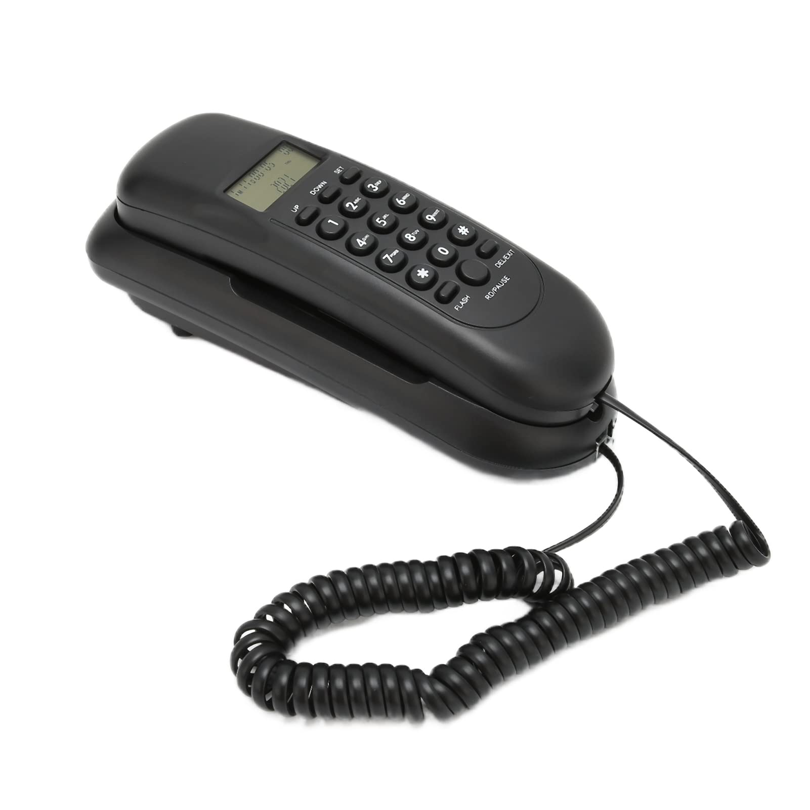 Acouto Telefony Stacjonarne VTC?50 Ręczny Cyfrowy Telefon Montowany na ścianie z funkcją Identyfikacji Dzwoniącego do Biura Biznesowego W Domu i W Domu Zapewniającym Porządek W Mniejsze