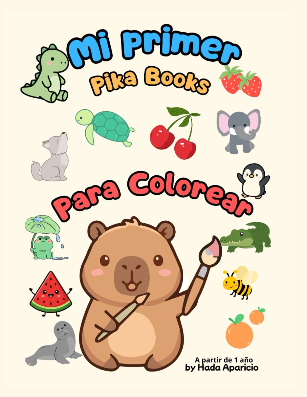 Mi primer Pika books para colorear: Dibujos grandes y sencillos para estimular la creatividad desde los primeros años