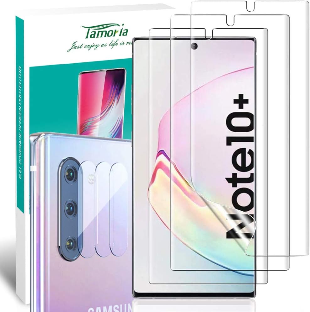 Tamoria Samsung Screen Protector with Camera Protector Ultrasonic Fingerprint Compatible TPU Screen Protector Film for Samsung Galaxy Phone