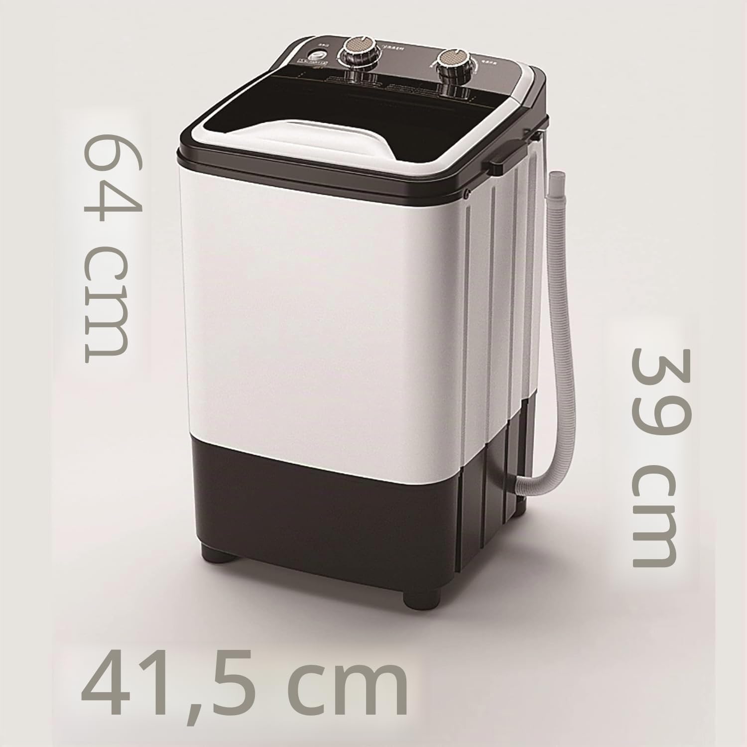 7,5 kg UV luz azul bacteriostasia lavadora totalmente automática para caravanas, apartamentos y viajes - dimensiones compactas para uso exterior - 41,5 x 39 x 64 cm