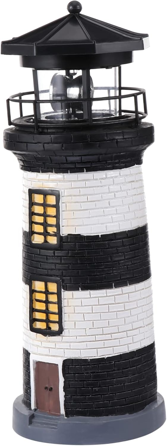 balacoo Quality Decorative Outdoor Lighthouse Solar Lamp Easy to Install for Patio Garden