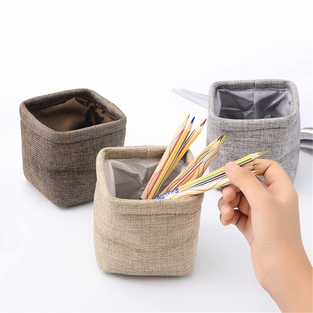 Kreatywny prosty mini materiałowy obsadka do pióra artykuły papiernicze organizer do ołówków na biurko akcesoria biurowe artykuły papiernicze (C jeden rozmiar)