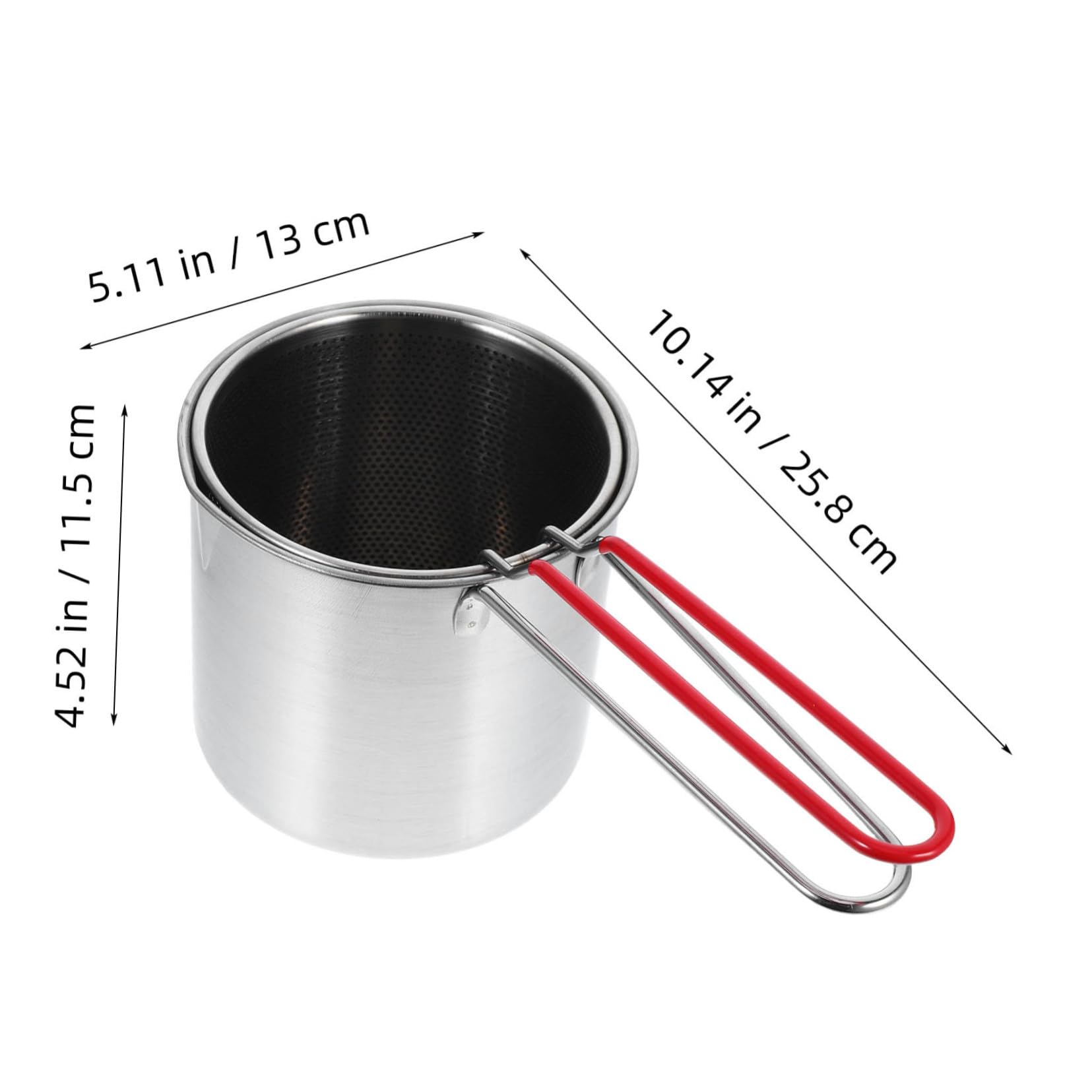 TOPPERFUN Deep Fryer Pot Basket Fish Fryer Pot Drainer Rack Oil Drainer for Seafood Frying