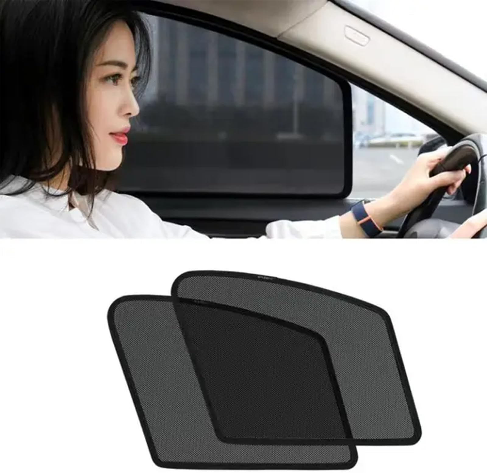 Car Side Window Sun Shades Fit for Volvo XC90 2014-2026,Breathable Mesh Car Curtains Protection Heat and UV & Privacy for Baby Sleeping Camping,2Pcs-Front Window