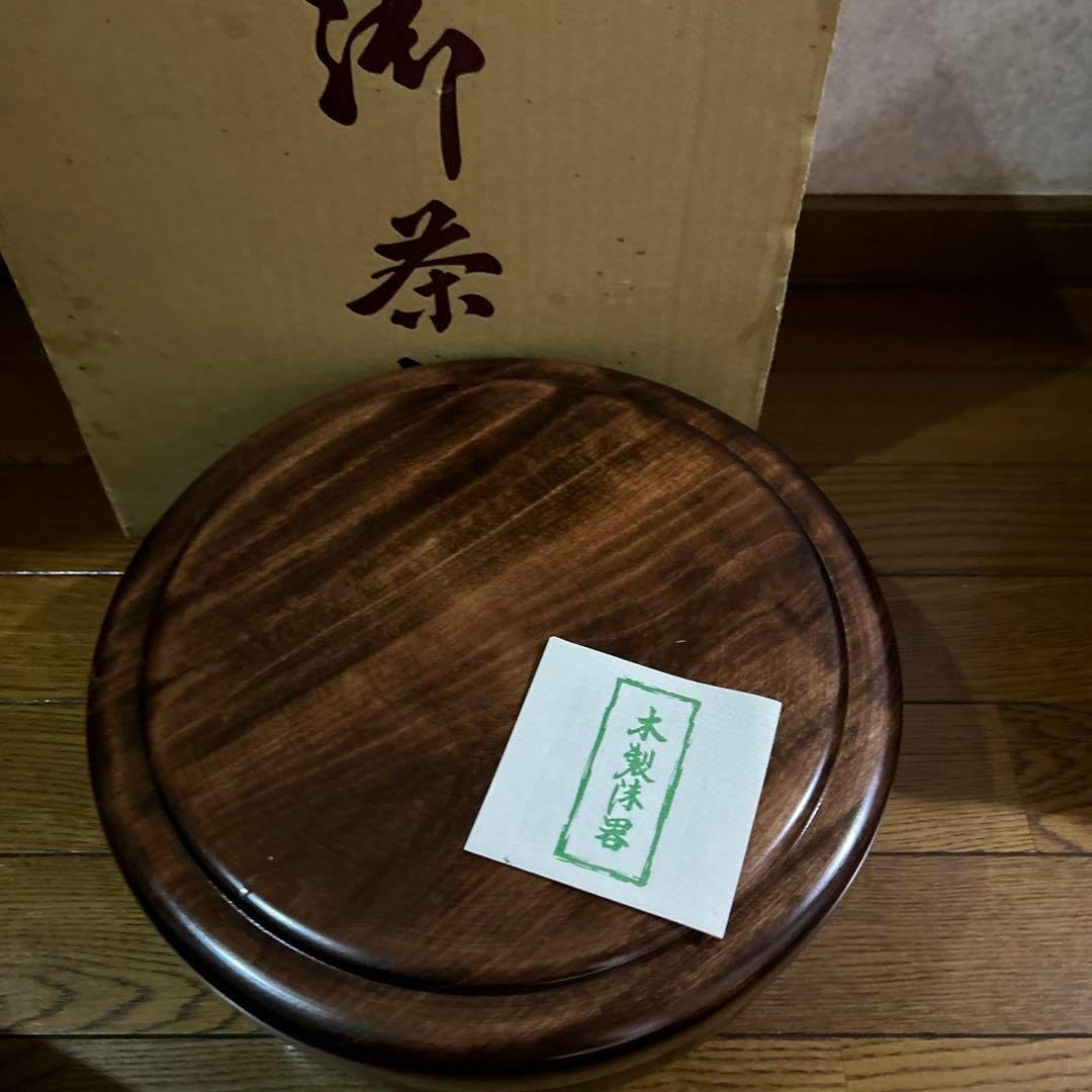 茶道具玉堂造 色絵竹手桶水指（共箱）塗蓋 表完造 手塚祥堂 水指