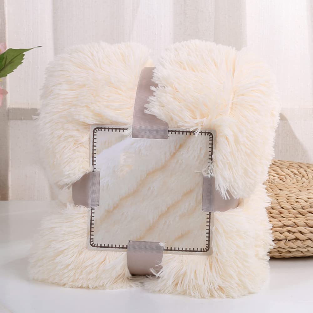 Manta de Pelo Largo Mullida Cálida para Sofa y Cama,Manta Polar de Doble Cara Suave y Comoda,Manta para Decoración de Sofá Microfibra Manta de Felpa Reversible Acogedora y Esponjosa Estilo L 130x160cm