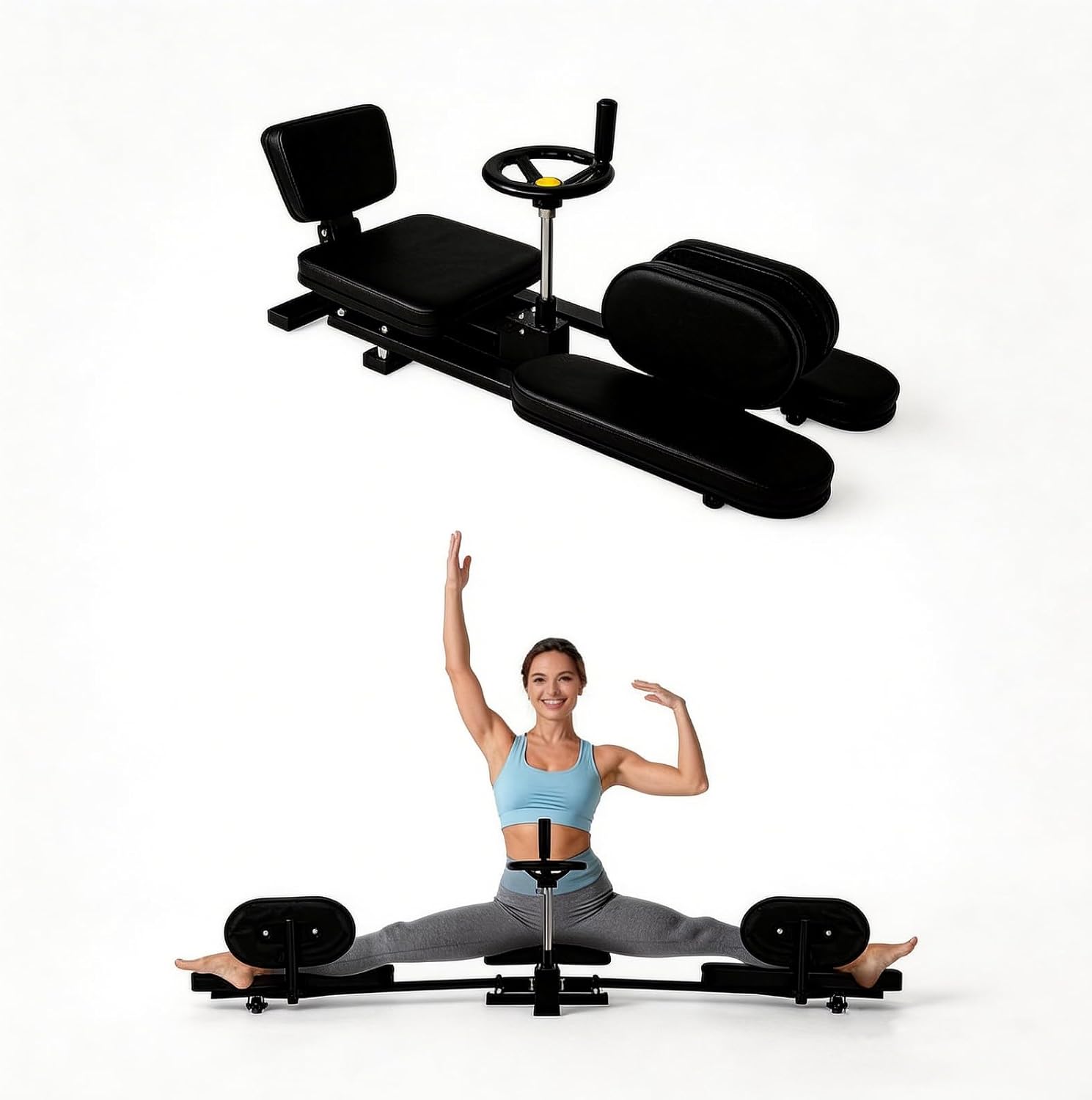 400LBS Leg Stretcher Machine, 180° Adjustable Split Machine for Flexibility​ with Leg Muscle Relief, Professional Hip Stretcher Machine​ with Quiet Silent Wheels for Home Gym, Dance, Yoga