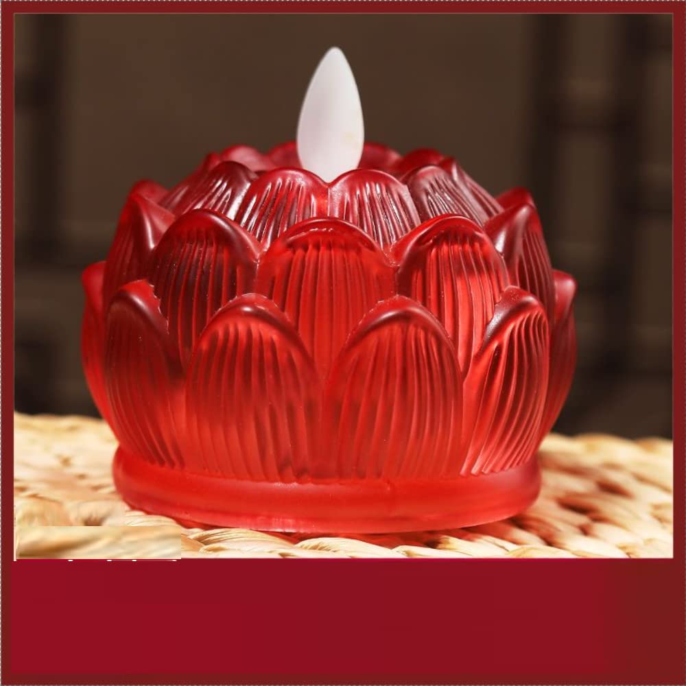 XIALON 1 Pair 7.5cm LED for Buddha's Front Lamp Lotus Lamp Electronic Candle Lamp Permanent Light