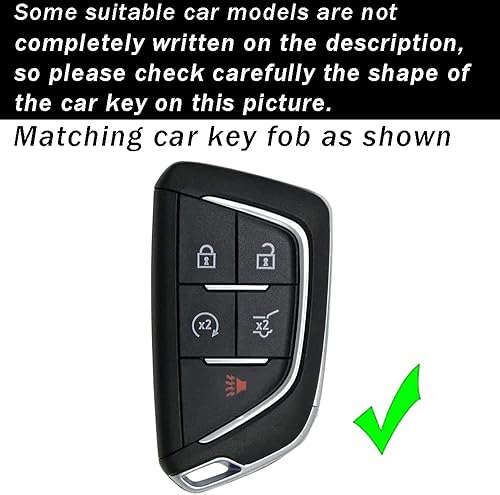 Miniatura 2 de ontto Funda para llaves compatible con Cadillac CT5 CT6 2020 2021 Smart Remote Key Cover protección completa, antiarañazos, morado