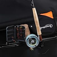 Vista 3 de Kit de caña y carrete Sougayilang para pesca con mosca en agua dulce y en agua salada