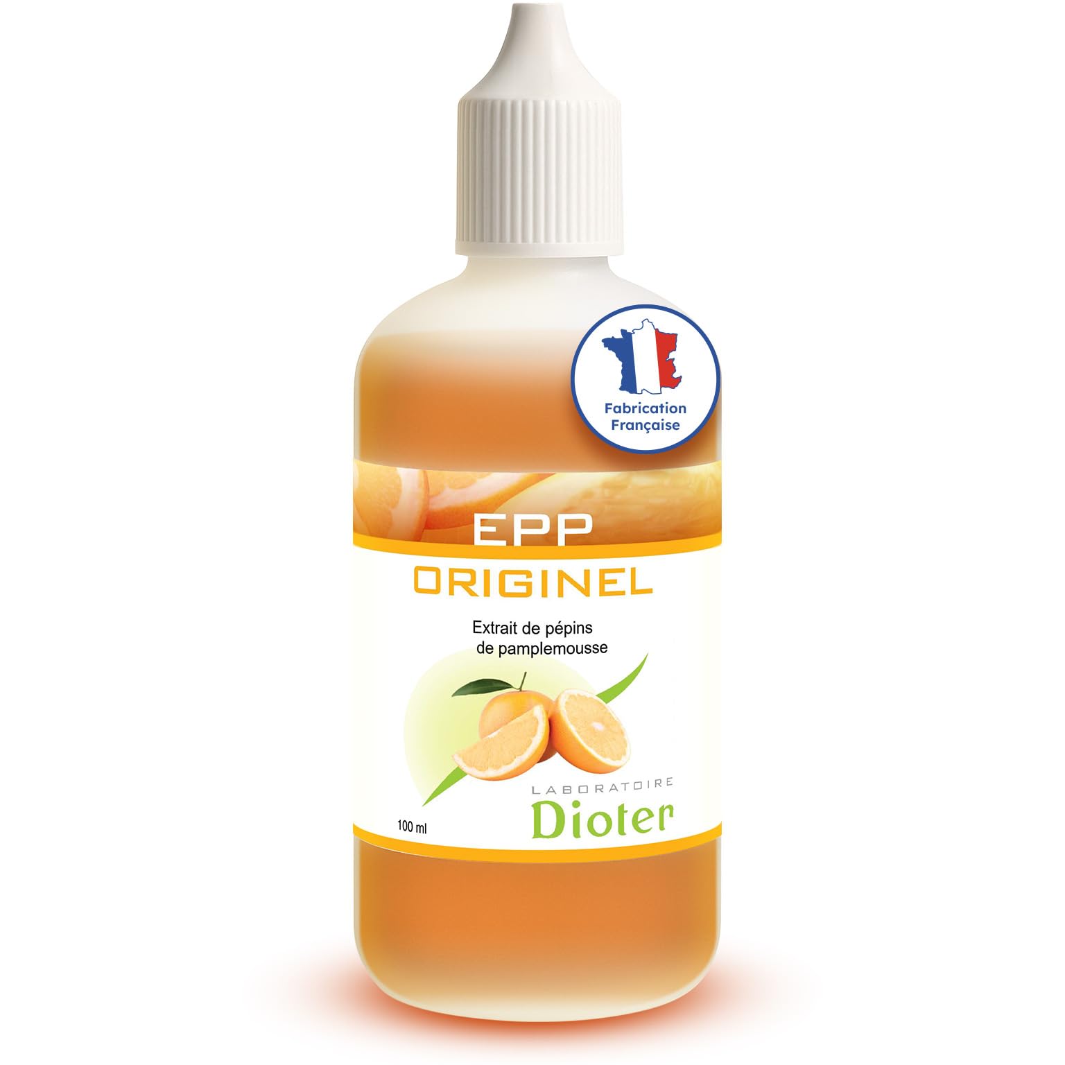 Extrait de Pépins de Pamplemousse Pur 100 ml | Complément Naturel Sans Alcool | Renforce les Défenses Immunitaires | Fabrication Française | Vitamine B9, Sans Conservateur – Laboratoire Dioter