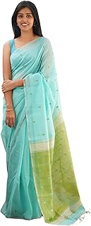 c j enterprise Women's Pure Soft Kanjivaram Cotton Silk Saree Banarasi Style With Blouse Piece for Wedding (Cotton-Lavender)-picture-19