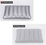 Inflatable Pillow, Ultralight Inflating Travel Pillows for Travel or Camping, Hikenture Camping Pillow for Neck & Lumbar Support Grey, 2 Pcs