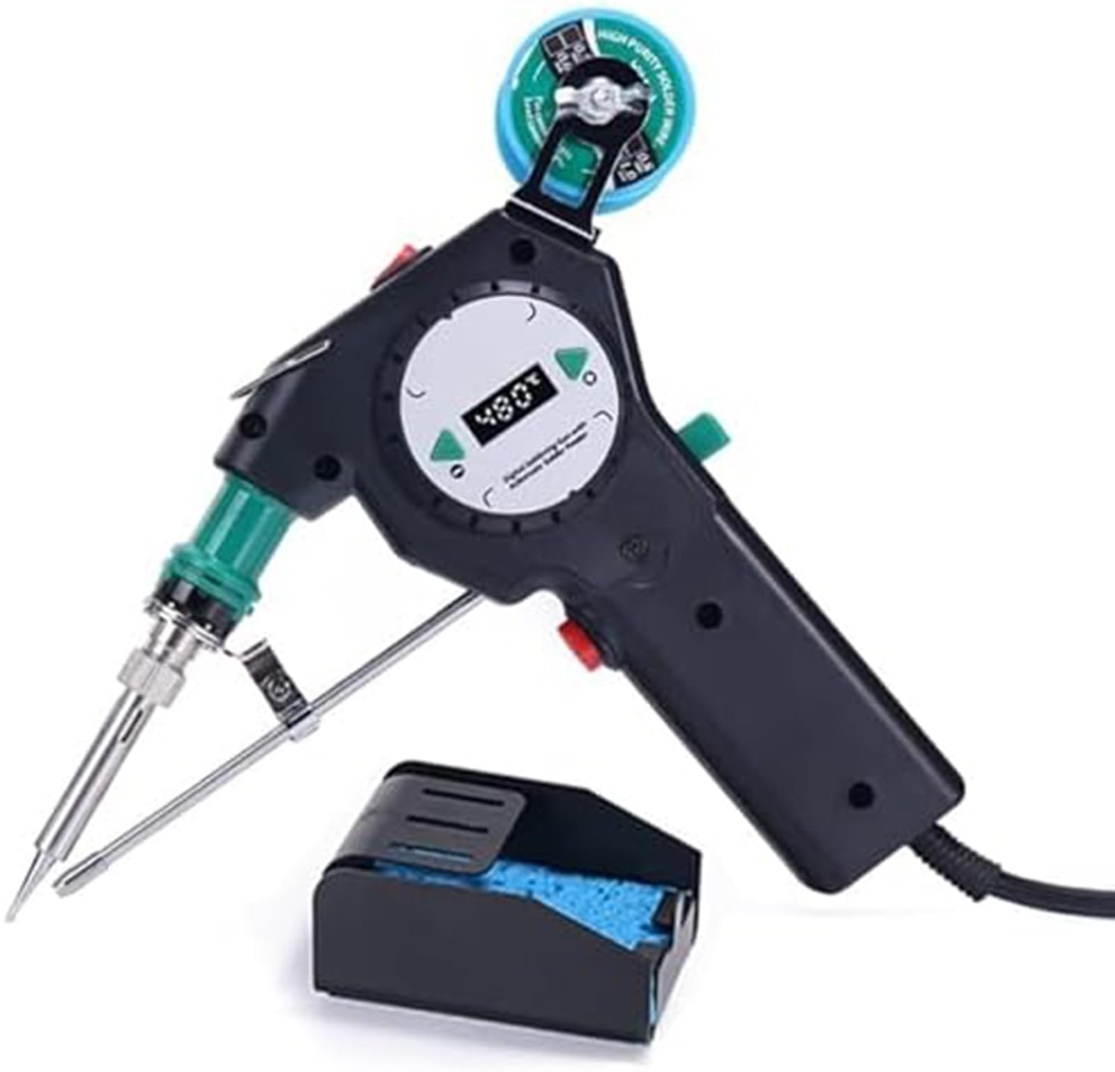 Eoweiot Handheld Soldering Iron Gun Set with Fast Heating and Removable Wire Holder for Electronics Repairs and DIY Projects