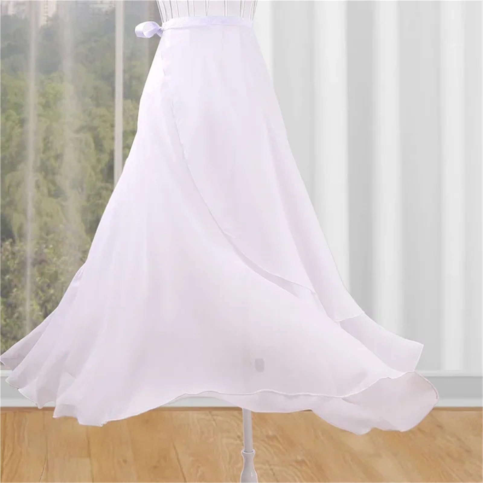 Falda de Ballet gasa larga for mujer, cubierta falda, vestido suave, danza for adultos Para Mujer