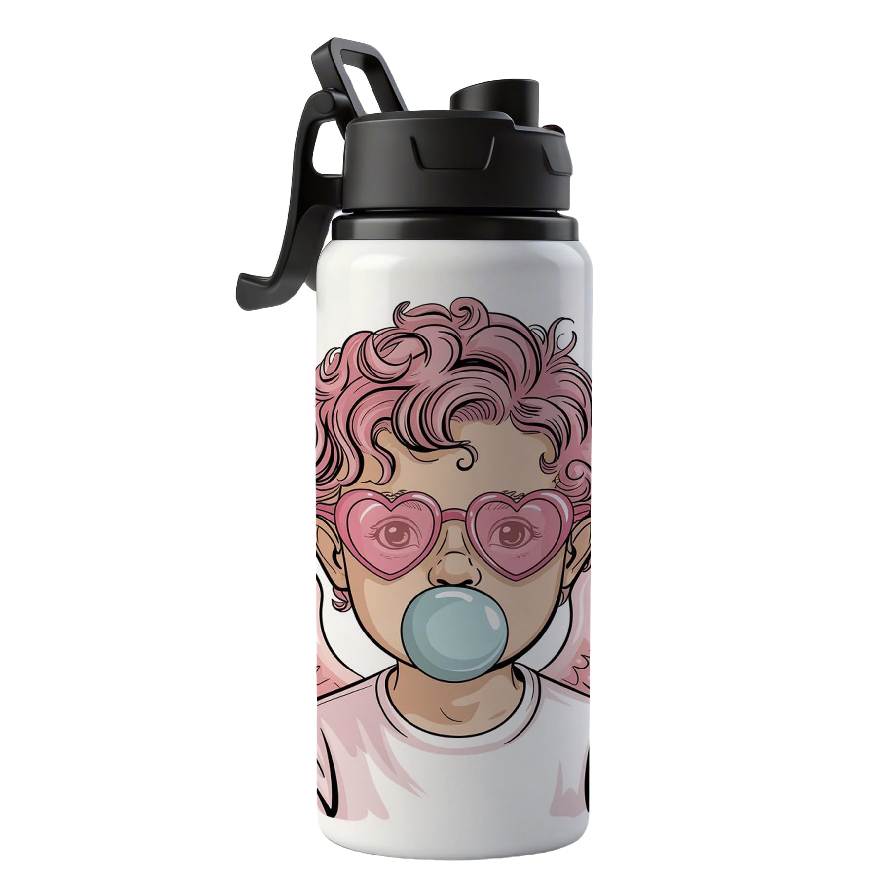 MR.R 8 pack 20oz sublimazione spazi vuoti colore nero tappo grande bocca alluminio sport acquatico bottiglia 600ml