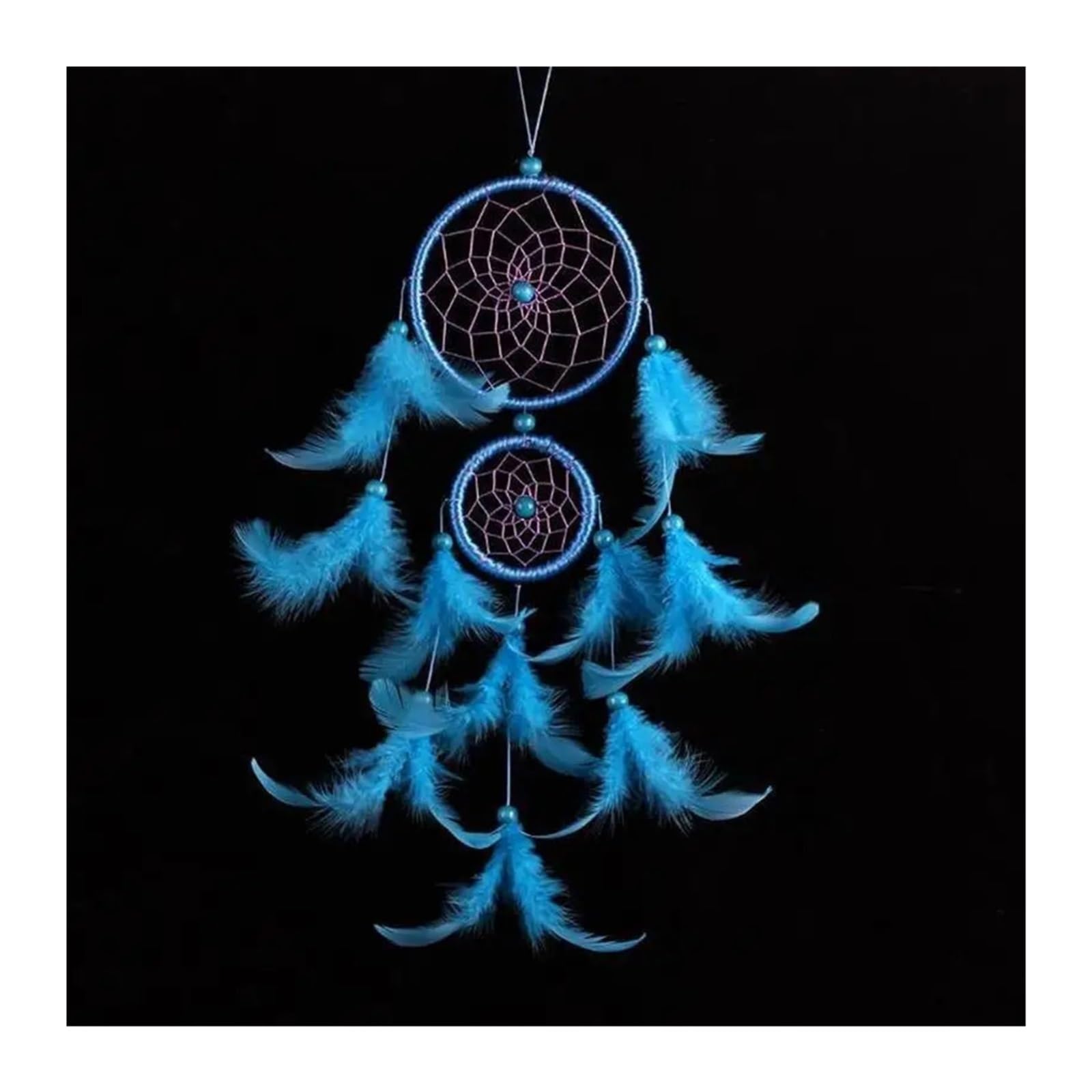 Dream Catcher Room Decor - Feather Weaving Dreamcatcher Wind Chimes(Blue)
