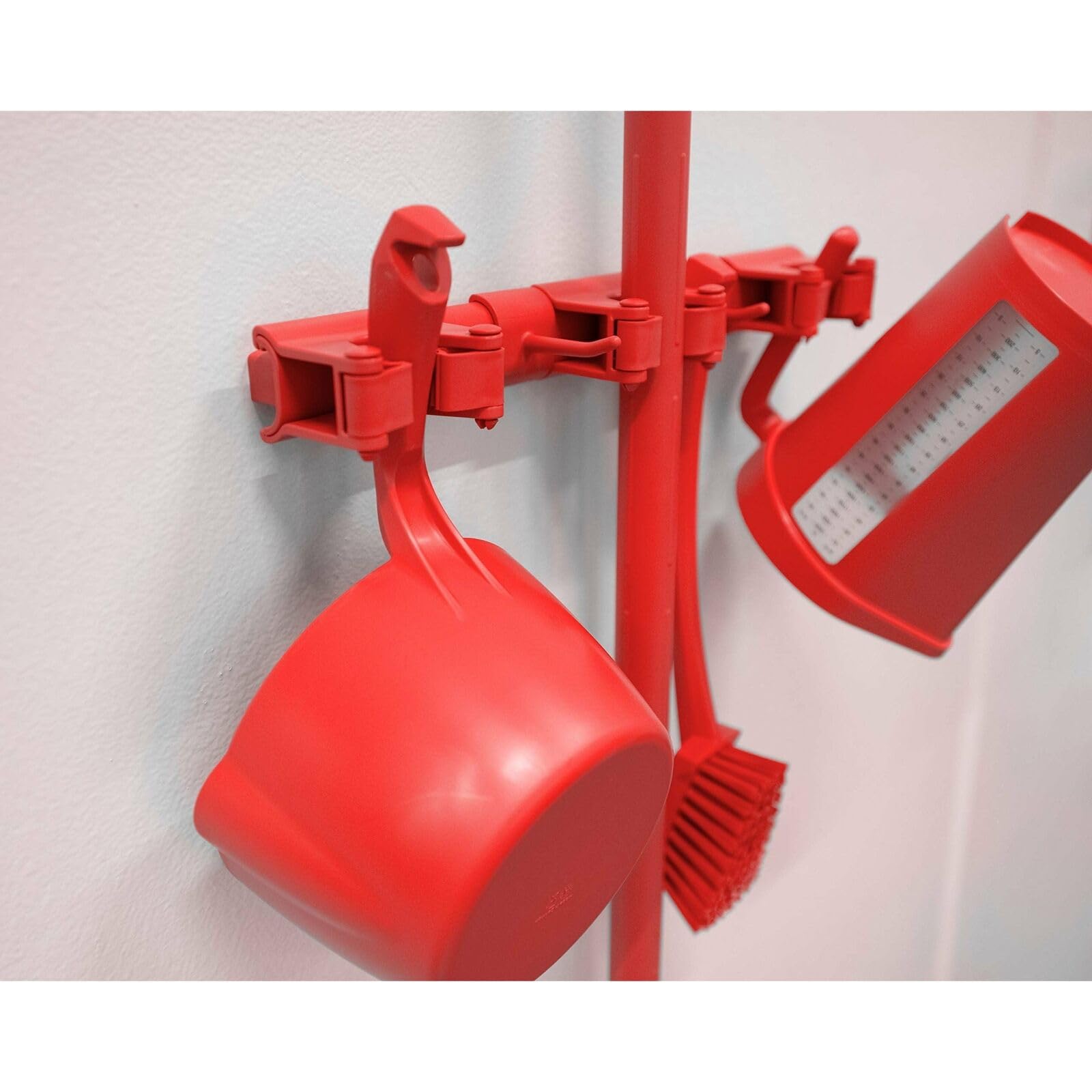 Vikan 10113 Sistema de soporte de pared higiénico Hi-Flex, azul (1011)