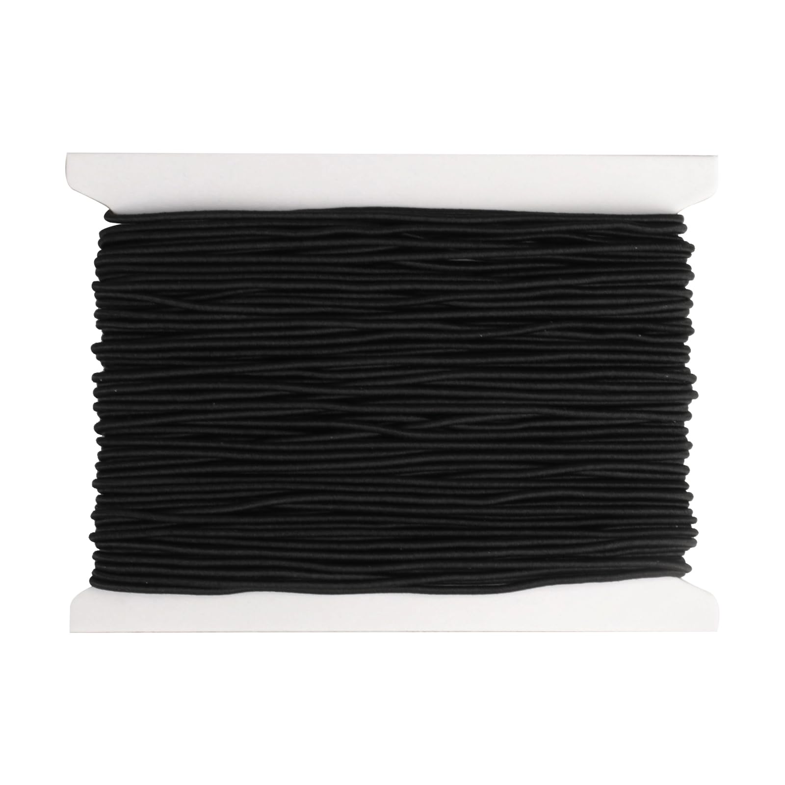 Filo Elastico per Braccialetti 1mm x 20m Nero Cordoncino Resistente per Collane Bracciali DIY