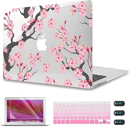 CISSOOK Funda para MacBook Air de 13 pulgadas, versiĂłn antigua modelo A1466A1369 2015 2017, carcasa rĂgida de plástico cerezo + cubierta de teclado CISSOOK Funda para MacBook Air de 13 pulgadas, versiĂłn antigua modelo A1466A1369 2015 2017, carcasa rĂgida de plástico cerezo + cubierta de teclado