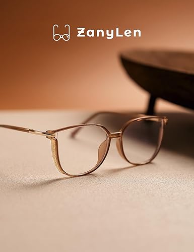 Vista 28 de Vintage Cat-eye Blue Light Blocking Glasses for Women, Lightweight TR90 Fashion Eyeglasses Negro