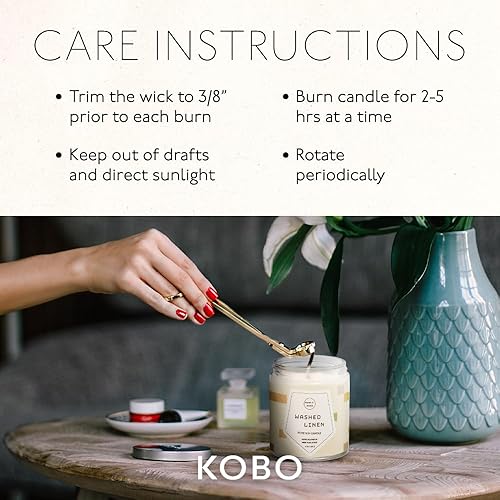 Miniatura 7 de KOBO Vela Bellini de melocotón (4 onzas) | Colección Pastiche | Vela de soja 100% pura | Vela perfumada totalmente natural, vertida a mano en