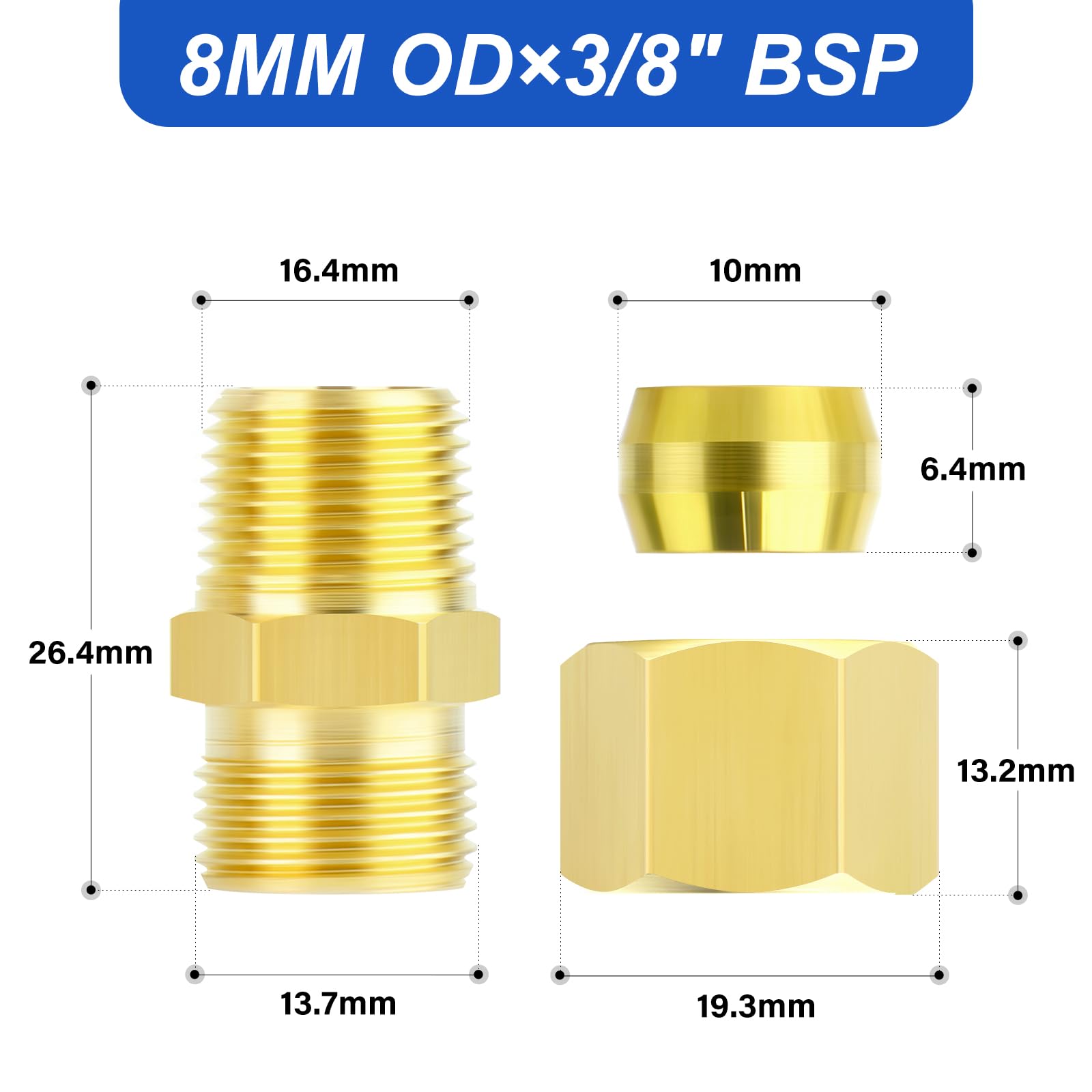 Raccordo a compressione Femmina 32mm x 1