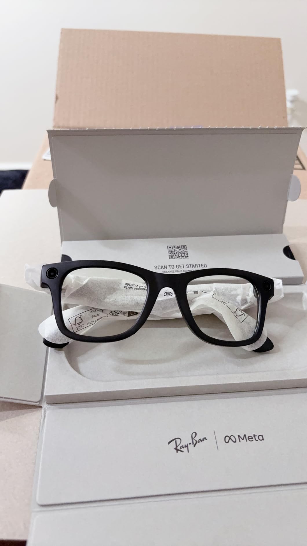 Meta Ray-Ban Gen 2 Wayfarer glasses close-up