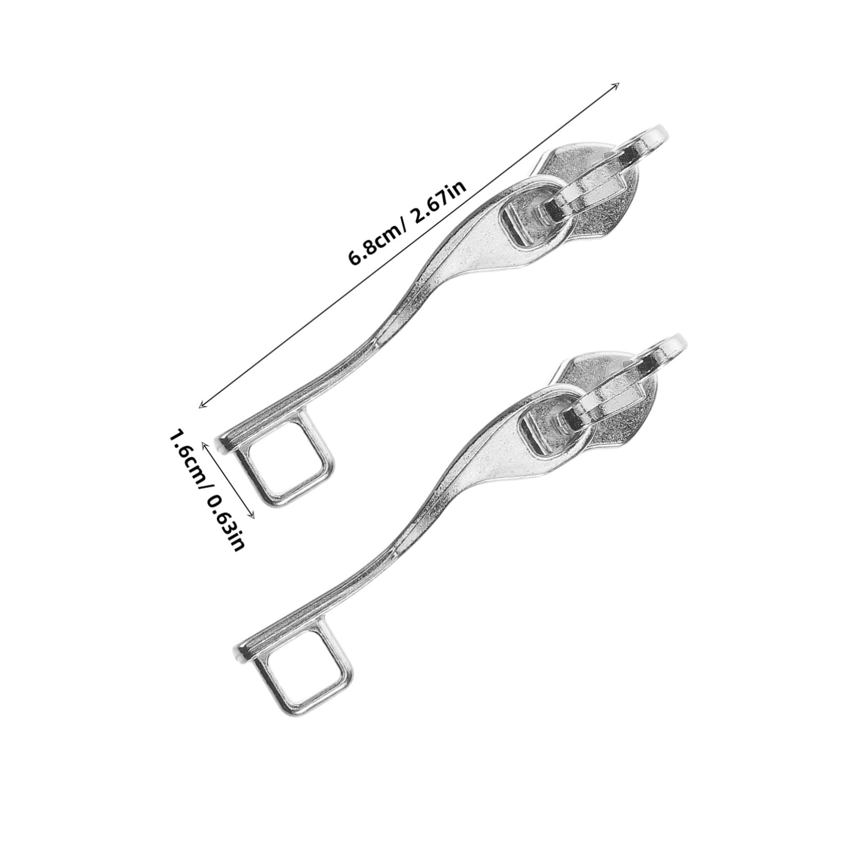 COLLBATH 5Pairs Metal Double Layer Zipper Pull Replacement Slider Sturdy Zipper Pulls for Luggage Suitcase Repair Enhanced Security with Stylish Design User Friendly Durable