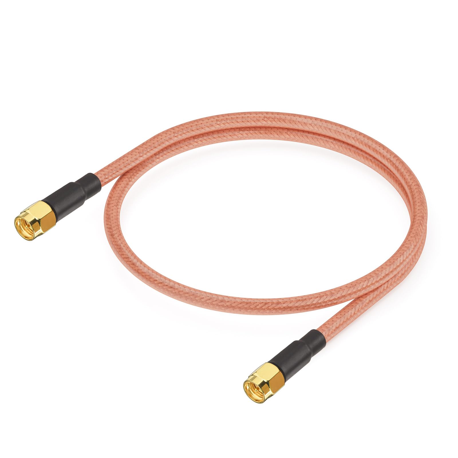Eightwood SMA to SMA Cable, SMA Male to Male Low Loss RG400 Coax 1.6ft for 4G LTE WiFi Antenna, Ham Radio