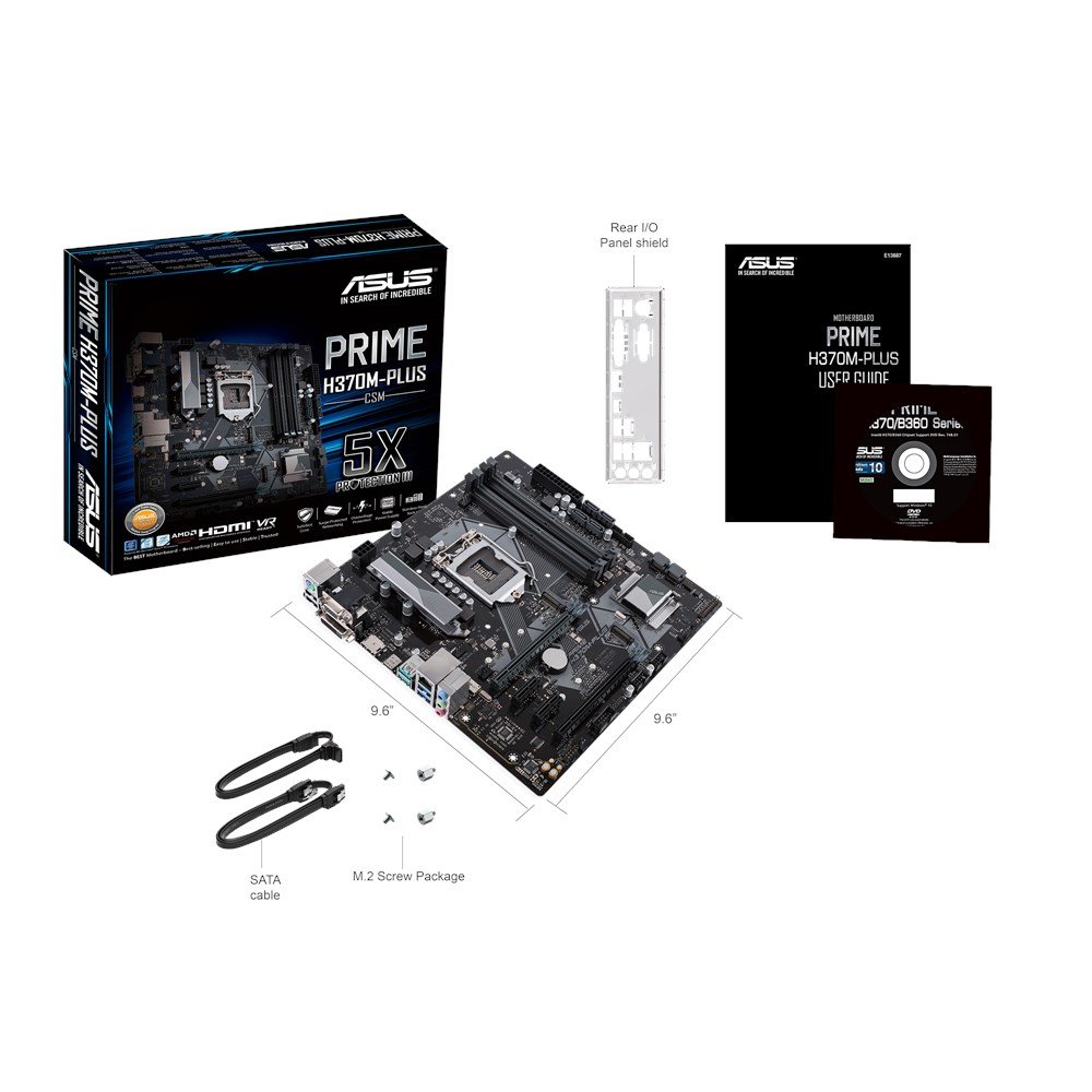 Amazon | Asus Prime H370M-Plus/CSM デスクトップマザーボード 