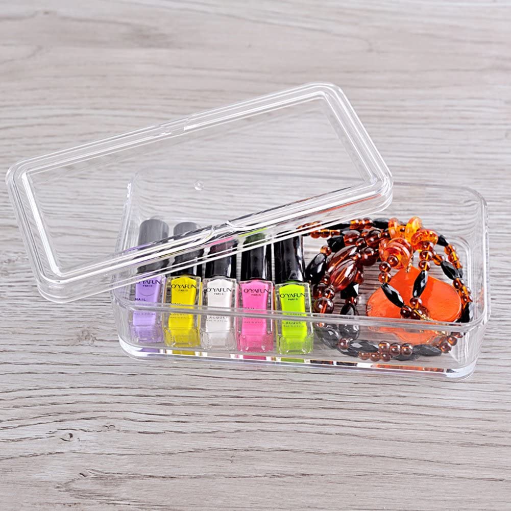 Ubersweet® Simple//Transparent Rectangular Desktop Storage Box-A