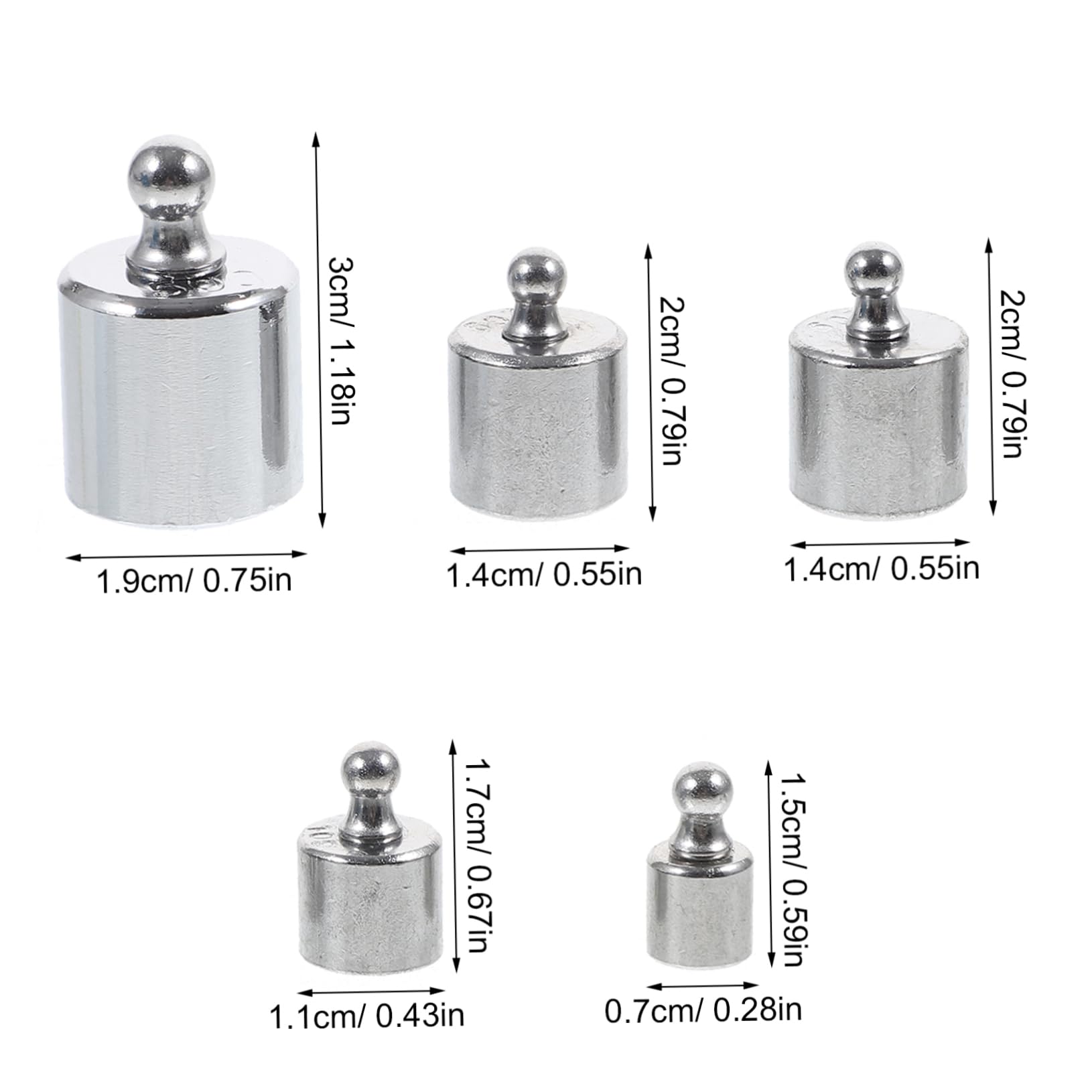 FUNOMOCYA Set of 100g Precision Calibration Weights Steel Grams Scale Calibration for Kitchen Scale
