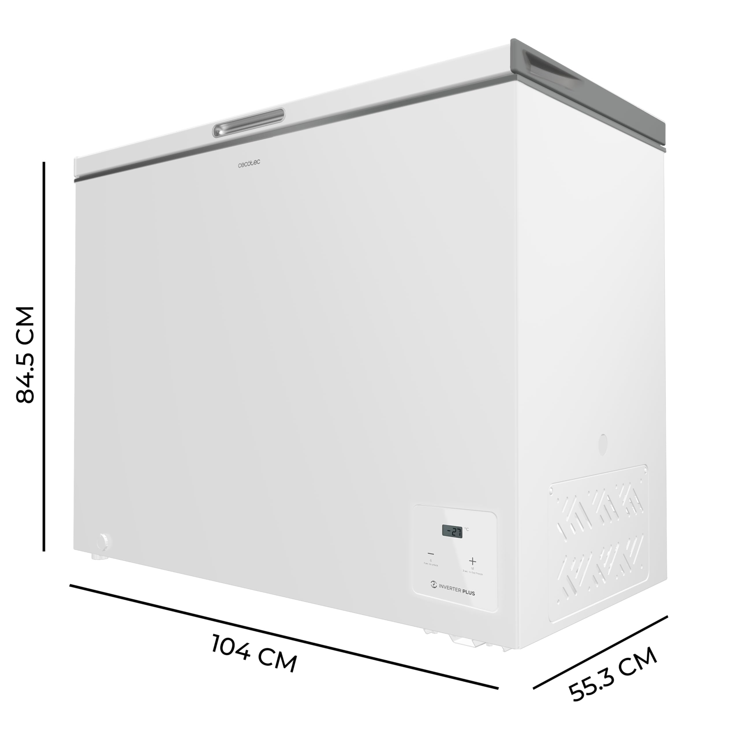 Cecotec Bolero CoolMarket Chest 254 White E Gefriertruhe 254L Inverter Plus Schnellgefrierfunktion Kindersicherung