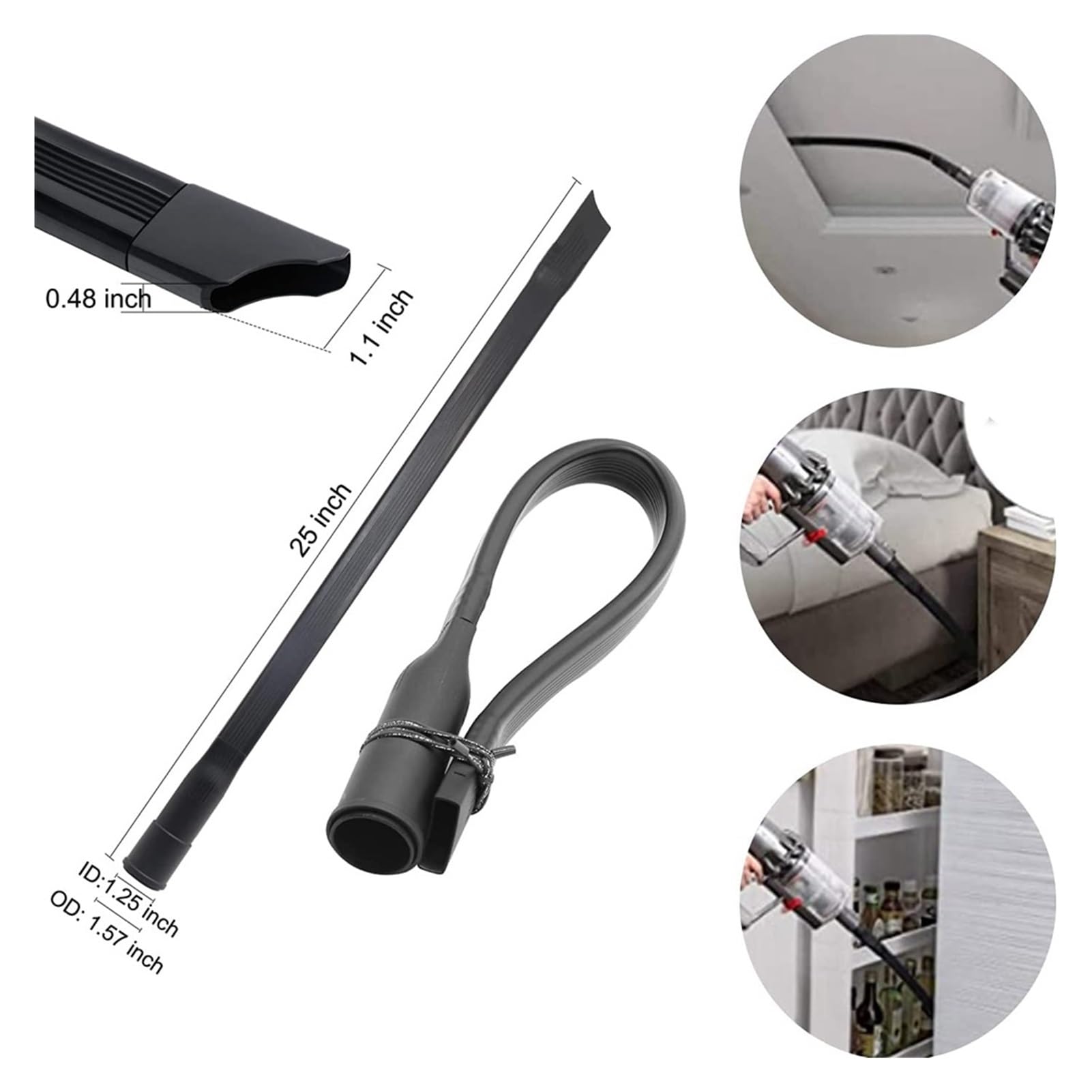 Accesorios universales for aspiradora, 9 Uds., compatibles con Shop Vac, Adaptador de Manguera Shop Vac de 2 1/2 Pulgadas a 1 1/4 Pulgadas, Herramienta de Cepillo de Piso for aspiradora