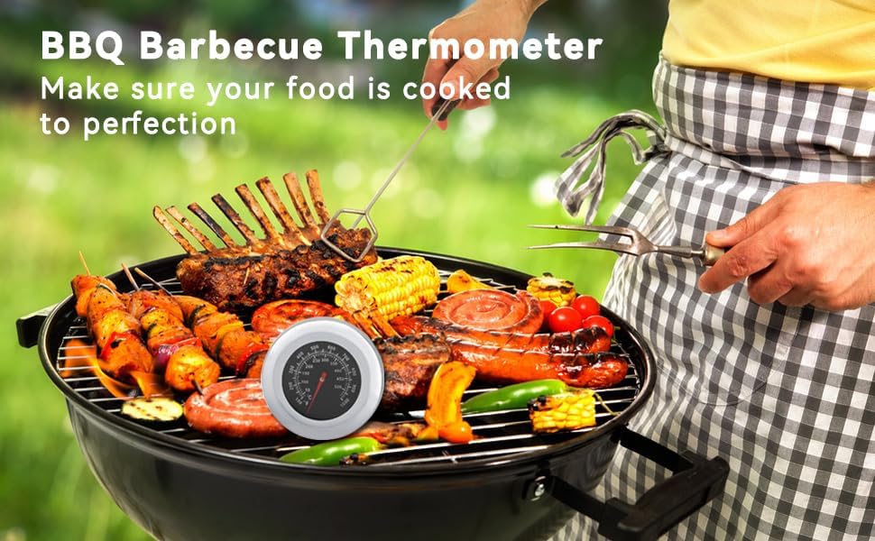 Miniatura 5 de Termómetro de horno de 100  1000 , medidor de termómetro de lectura instantánea de acero inoxidable para hornear, horno eléctrico, ahumador,