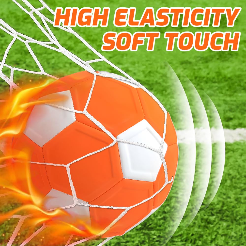 Pallone da Calcio Curvo, Curve Ball Football in Gomma Misura 5, Palla da Calcio con Effetto A Giro, Flessibile, Palla da Calcio Curva per Allenamento Calcio per Bambini e attività All'aperto