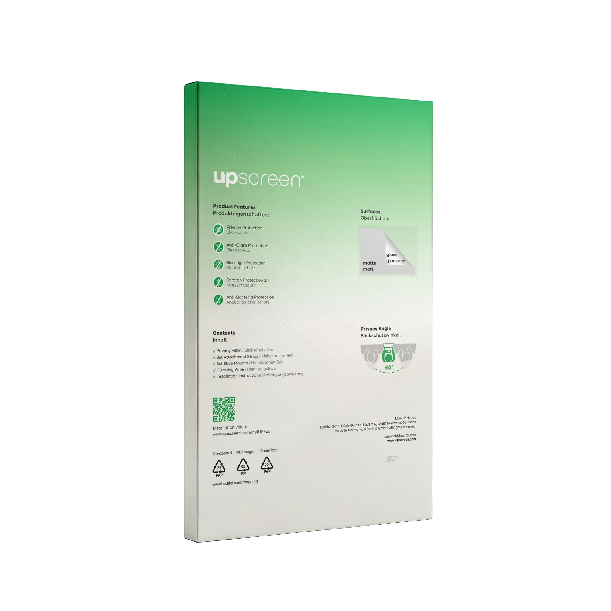 upscreen Filtre de Confidentialité pour HP Dragonfly G4 Non-Touch Anti-Espion Privacy Filter Anti-Regard Anti-Reflet