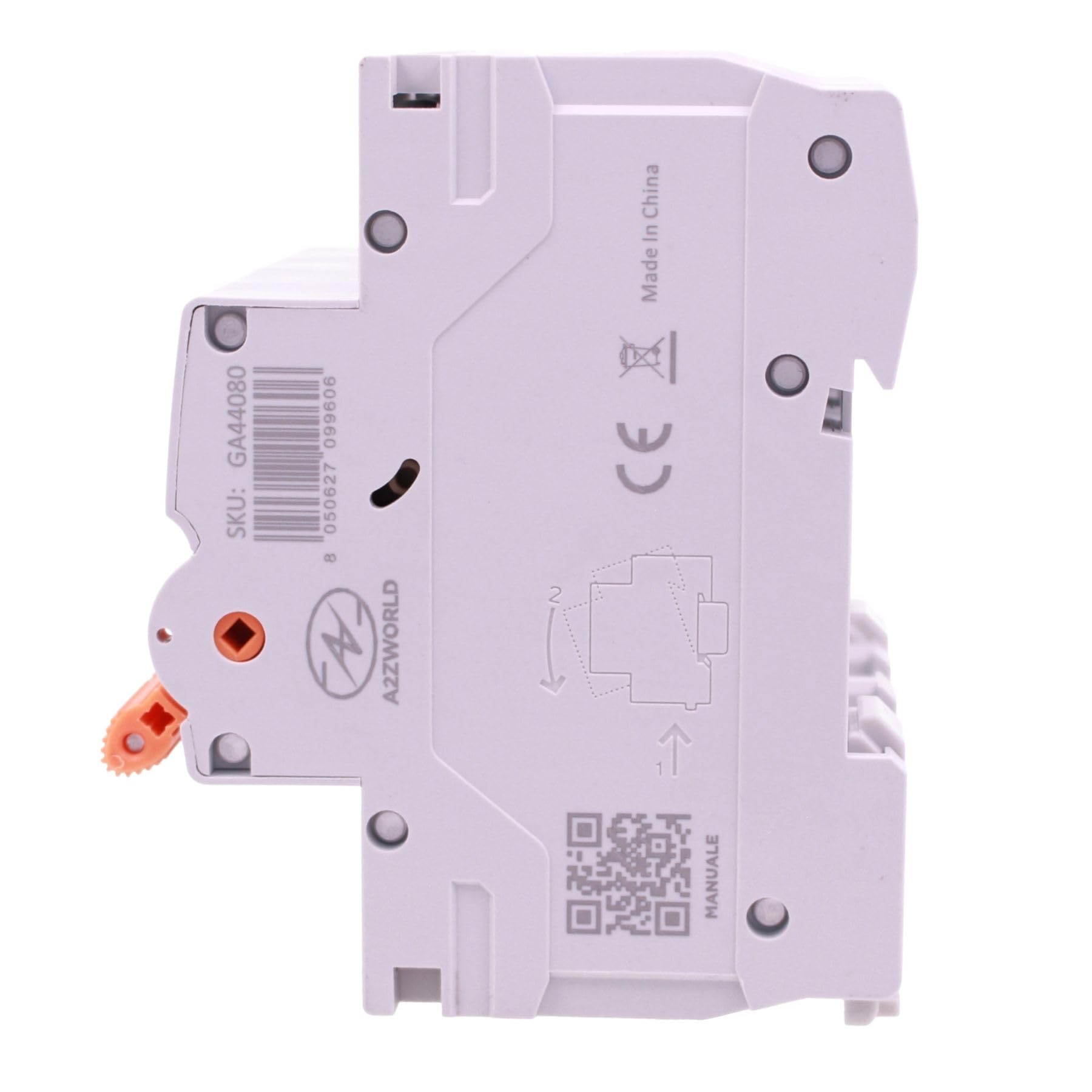 4 interruptores magnetotérmicos trifásicos 4P 80A D80, curva D 10kA, 4 módulos DIN 380 V AC, certificado IEC60898-1, serie GYM9H-125 profesional