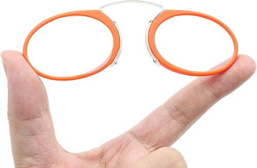 Miniatura 5 de COVESATO Mini anteojos de lectura sin brazos para hombres y mujeres, delgados con clip en la nariz, con estuche portátil pequeño