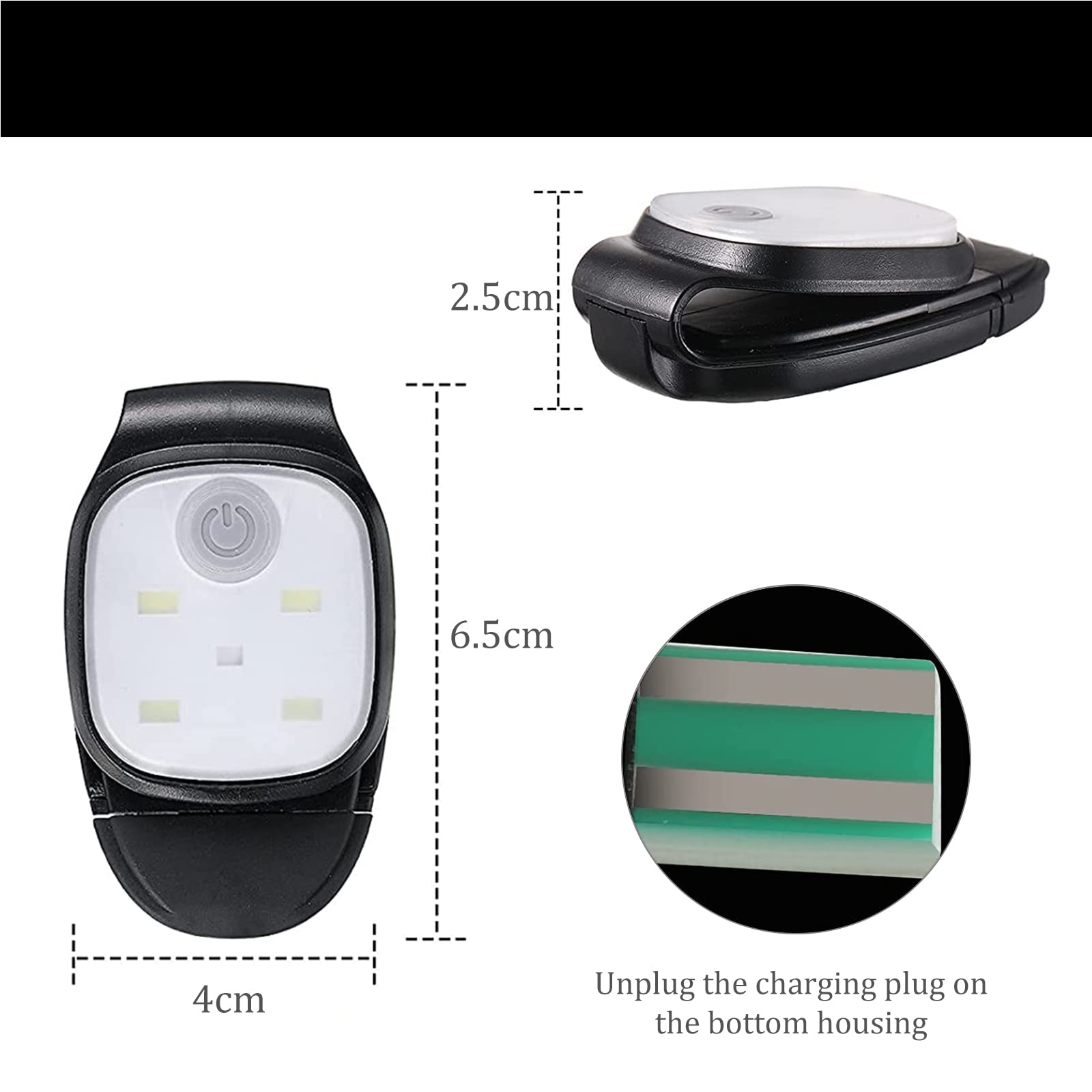 Luce Da Polso Ricaricabile 1000 MAh – Torcia A LED Con Batteria Type-C, Modalità Calda/Fredda E SOS, Per Corsa E Campeggio