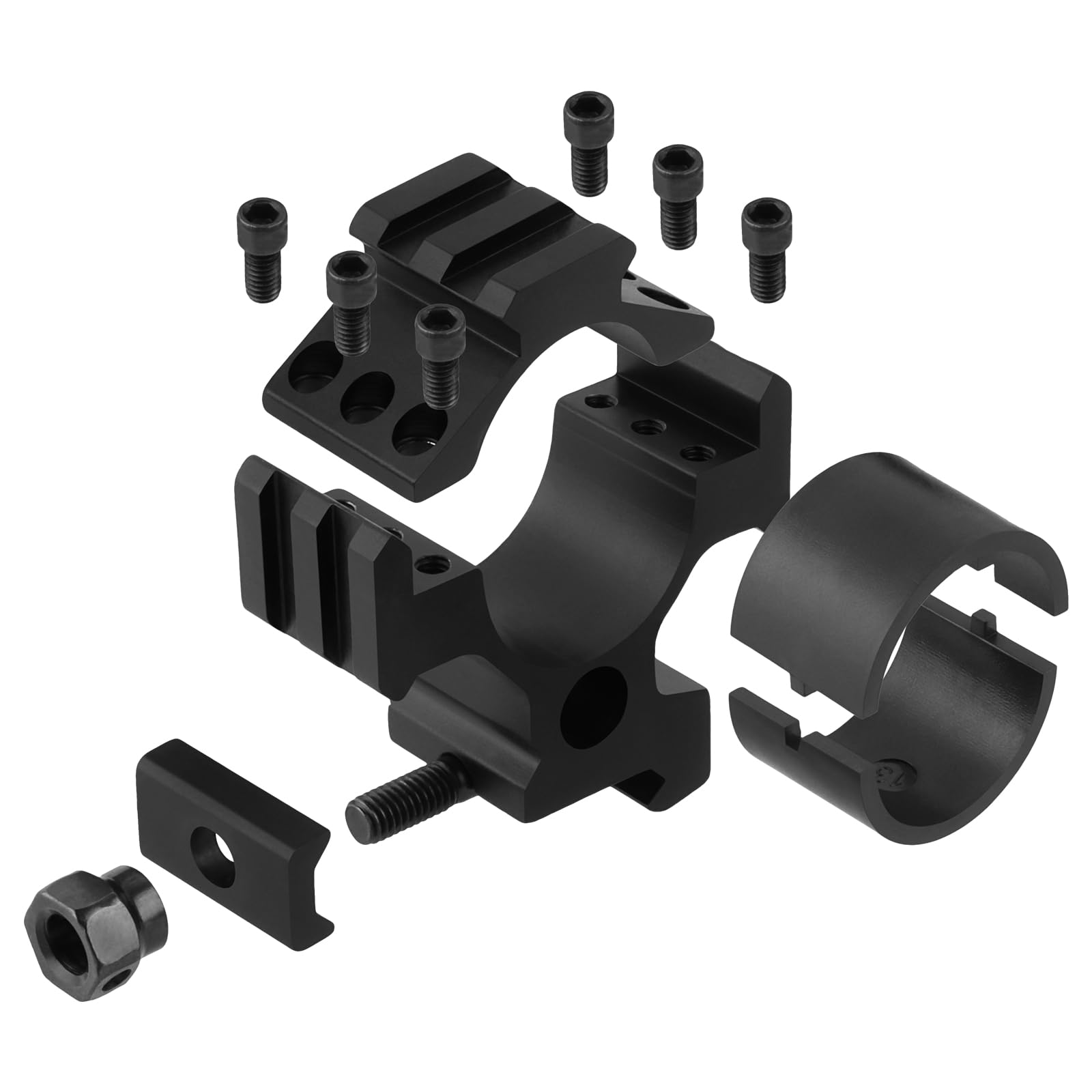 Anello di montaggio da 2,5 cm, 30 mm, 3,6 cm, 36 mm, anelli di montaggio ottici ad alto profilo, adatto a guide da 21 mm, base in alluminio con tre guide Picatinny e anello di inserimento, 2