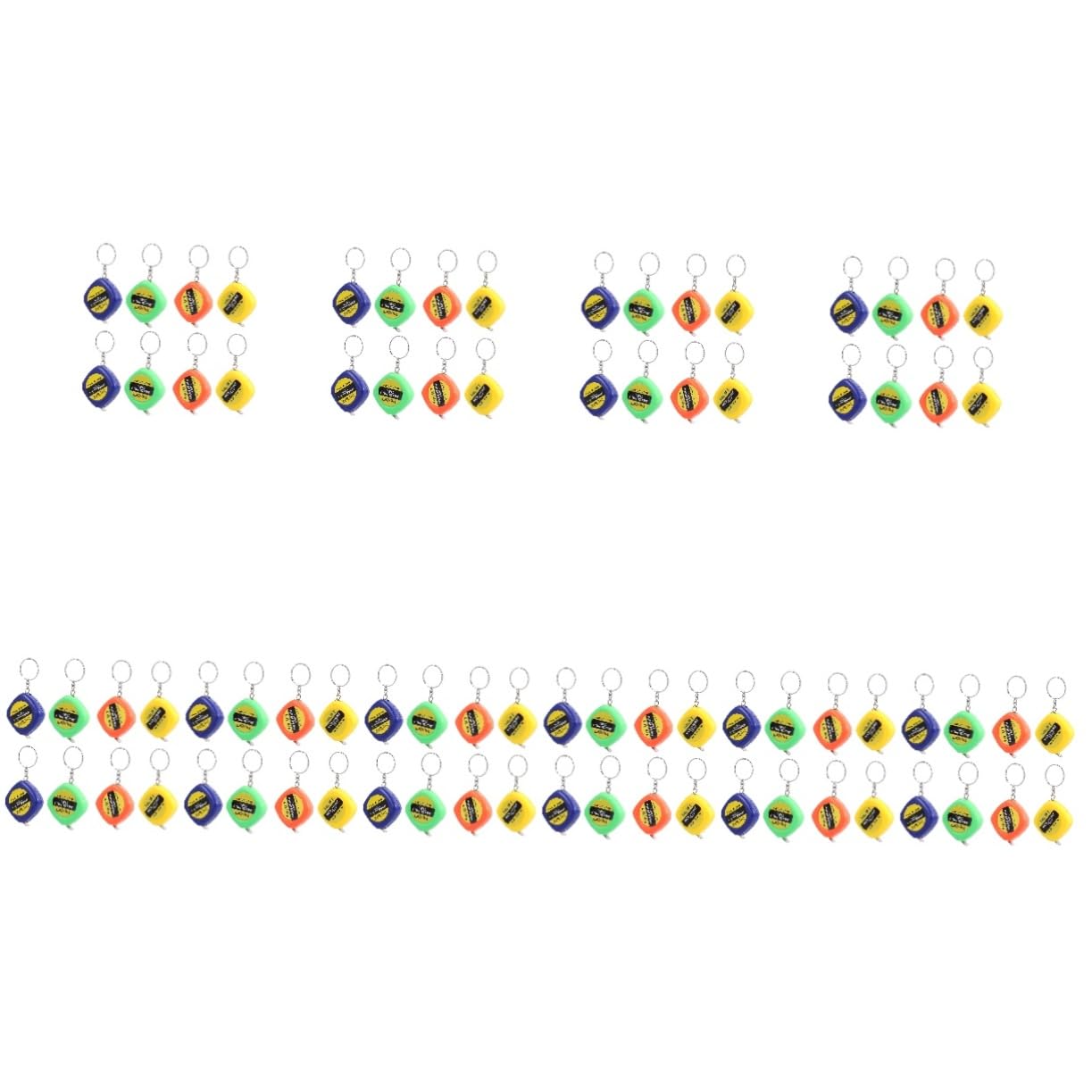 NUOBESTY 10 Set Portachiavi Con Metro A Nastro Piccolo In Miniatura Portatile Tascabile Per Righello Portachiavi Da Cucito Metro A Nastro Morbido Mini Metro A Nastro 20 pezzi*10