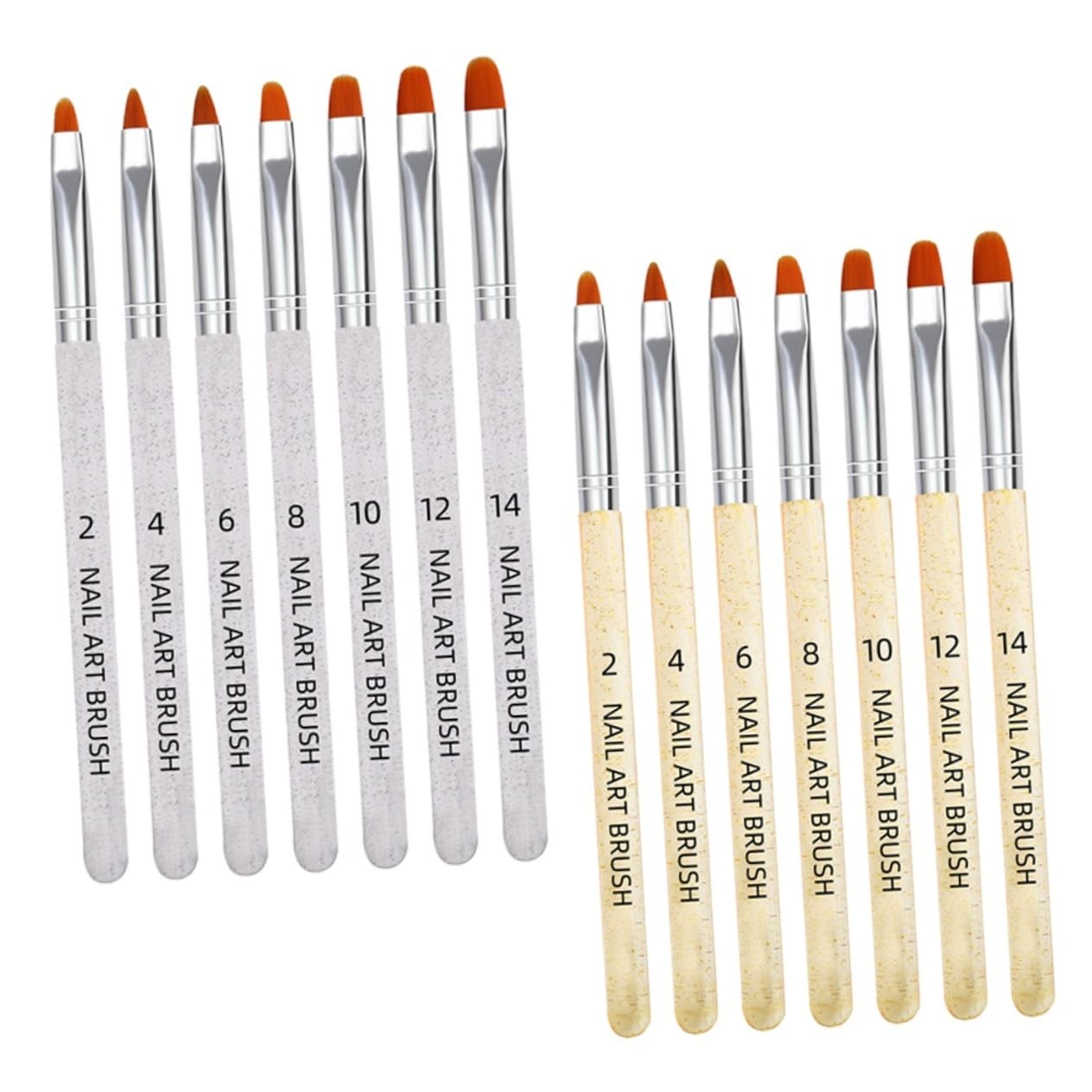 Healeved 42pezzi Pennelli Per Nail Art Pennelli Trasparenti Per Manicure e Decorazioni Unghie Per Artisti e Principianti