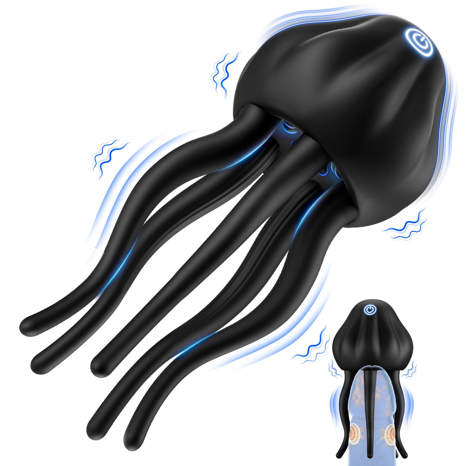 Juguetes sexuales masculinos para hombres, vibrador de pene EINSEO, masturbador masculino con 10 modos de vibración, vibrador con tentáculo envolvente para hombres, estimulación del pene, clítoris y pezón, juguete sexual para adultos para hombres, mujeres y parejas.