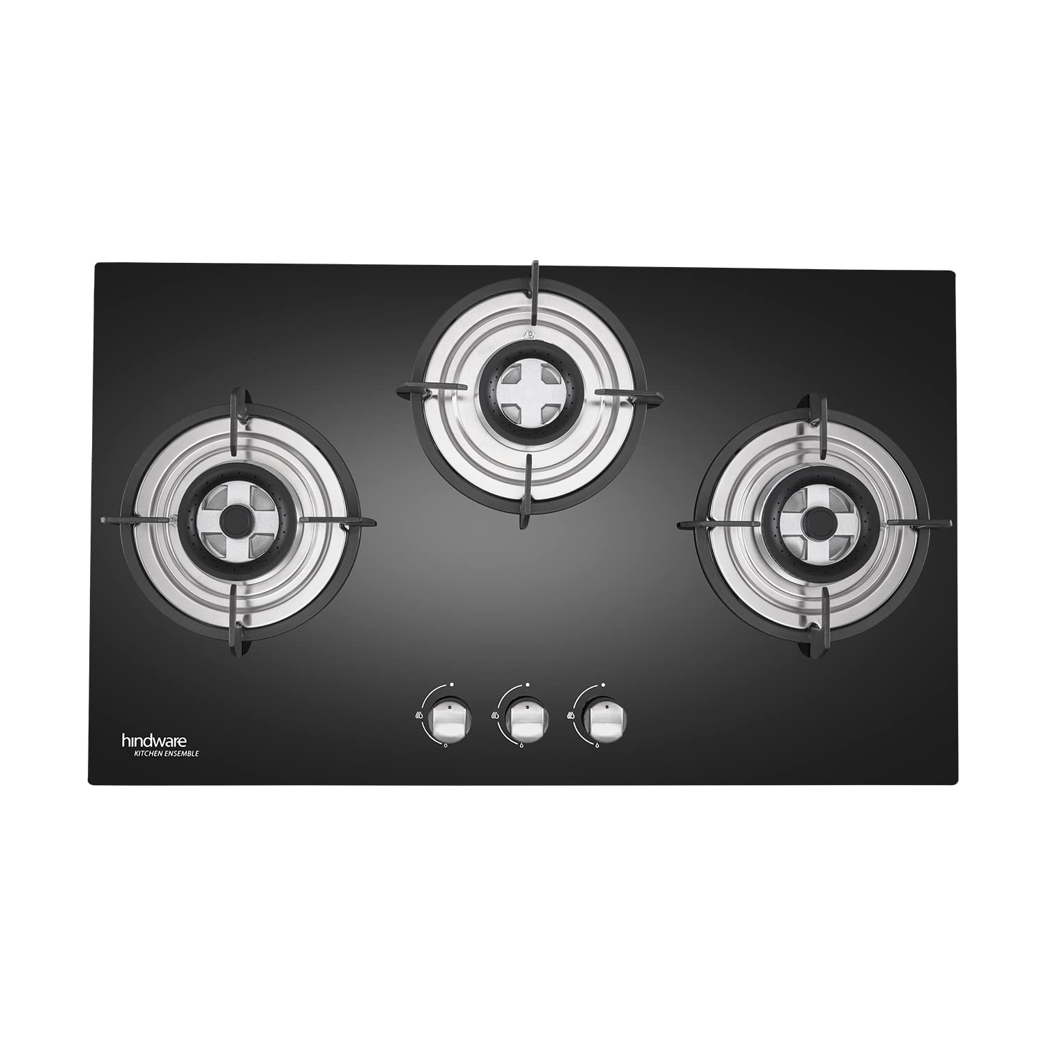 Hindware Smart Appliances | Ka Hob Ella Plus | Kitchen Hob | Designer Brass Burners | Auto Ignition | Ss Drip Tray | Cast Iron Pan Support | (3 Burner 75 Cm) - Black-image-34