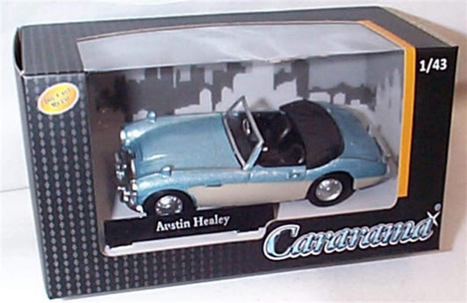 Corgi cararama open top blue milky austin healey vehicle 1:43 scale diecast model, Blue, Cream, 10-12 centimeters